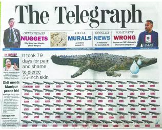 太讽刺！印媒头版79条鳄鱼，直批莫迪