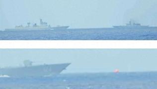 中国052D在冲之鸟礁海域实弹射击，日本急了