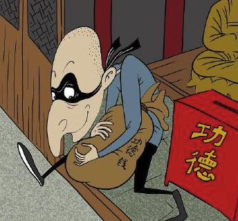 3男子跨省盜竊60余座寺廟功德箱,，用卷尺粘膠盜取香火錢