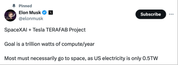 马斯克官宣史上最大造芯计划 Terafab启动