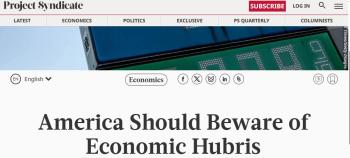 专家警示美不应沉溺经济傲慢 多重压力显现