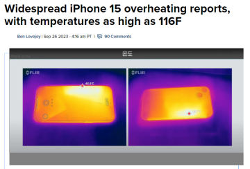 iPhone 15热到不能碰？苹果回应