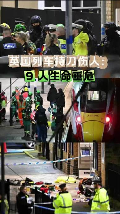 英国火车行凶案9人危殆 袭击引发恐慌与混乱