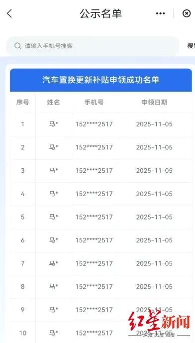 汽车置换补贴券疑被同一人抢到93张