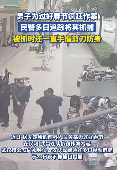 男子为过好春节疯狂作案被抓！