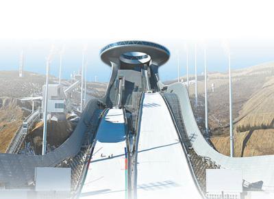 图为国家跳台滑雪中心。图片来源：影像中国