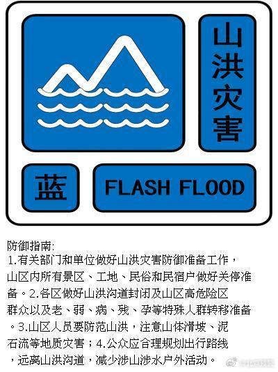 北京发布山洪蓝色预警 市民需警惕，暂停户外涉水活动