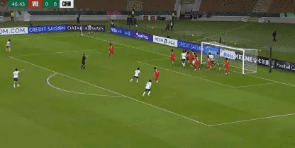 国足U23两球领先