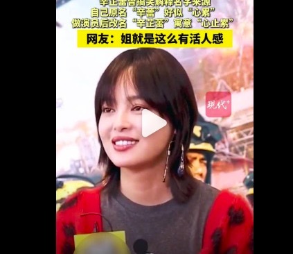辛芷蕾是藝名寓意“心止累” 姐好有活人感