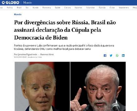 巴西拒签美国民主峰会宣言 称“民主峰会”制造分裂，拒签宣言