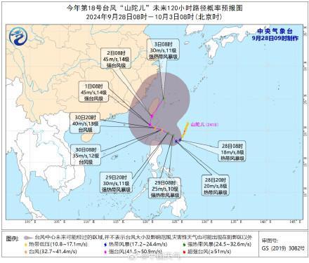 今年第18号台风“山陀儿”生成！未来或登陆台湾 台湾迎风雨考验