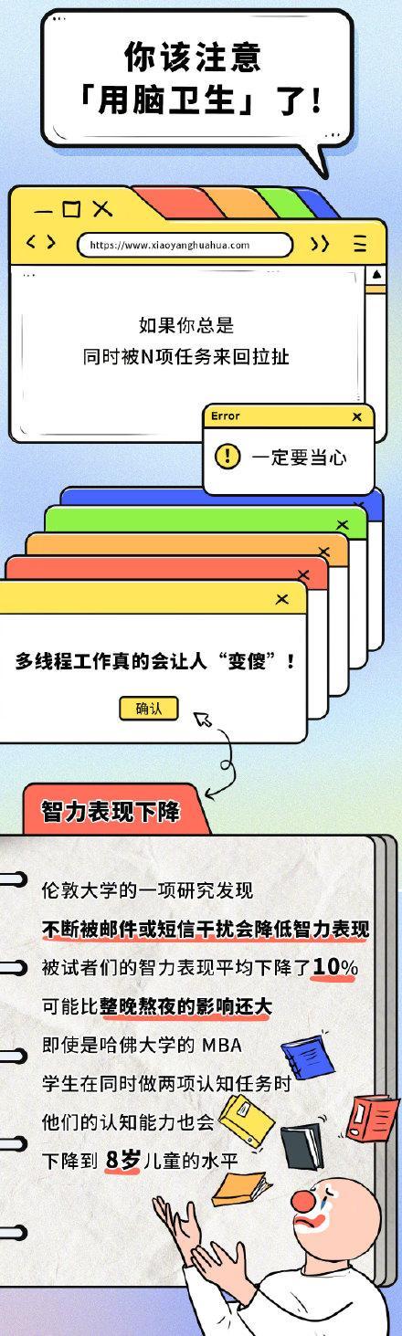 你可能從沒注意過用腦衛(wèi)生 多線程工作讓人“變傻”