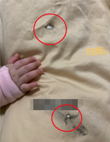 楼下放烟花 火星窜进23楼被子烧出洞