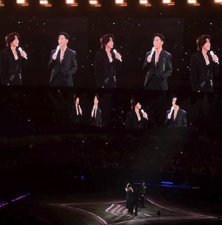 年后第一次跟大家见面 F3与阿信用粤语给深圳歌迷拜晚年