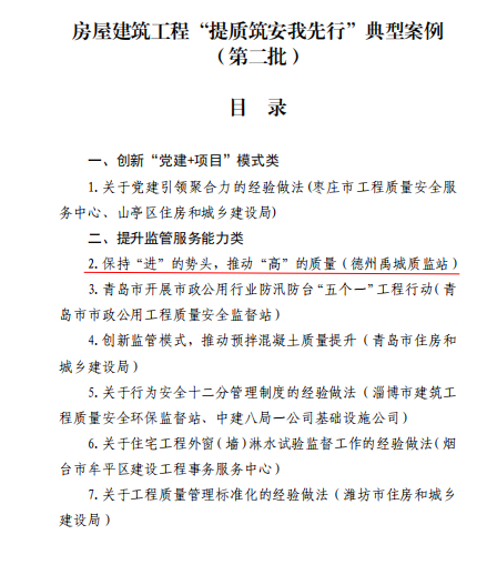 数量第一！德州市4个案例入选山东省级优秀典型