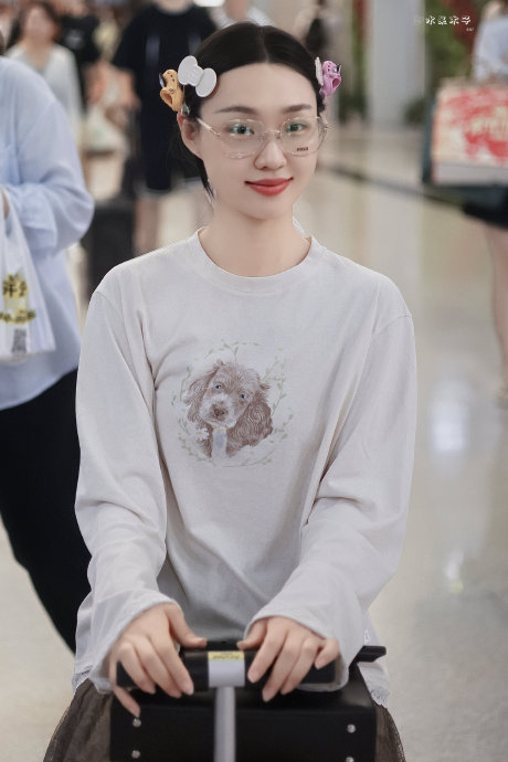 粉丝接机张呈偶遇管乐