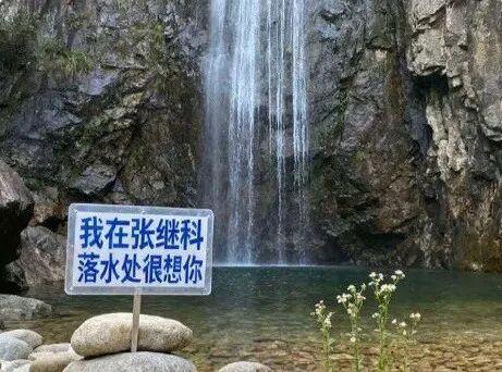 景区否认放“张继科落水处”牌子