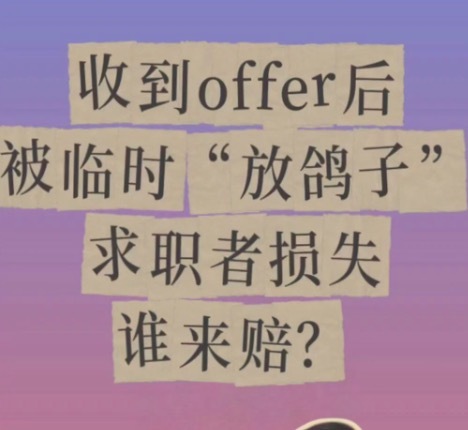 收到offer后被临时“放鸽子”,求职者损失谁来赔?