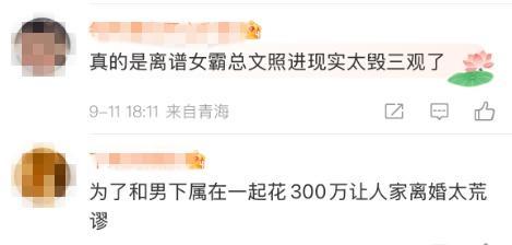 女老板看上男下属 豪掷300万助其离婚 分手后对簿公堂