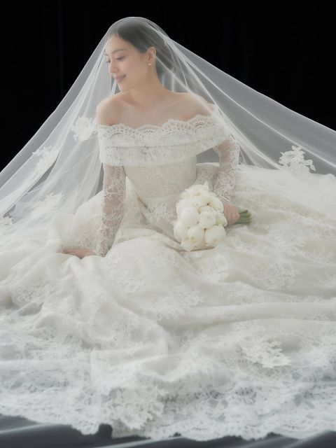 文彩元婚纱照 气质女神待嫁喜悦