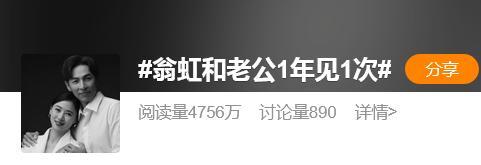 翁虹自曝已和老公分居多年
