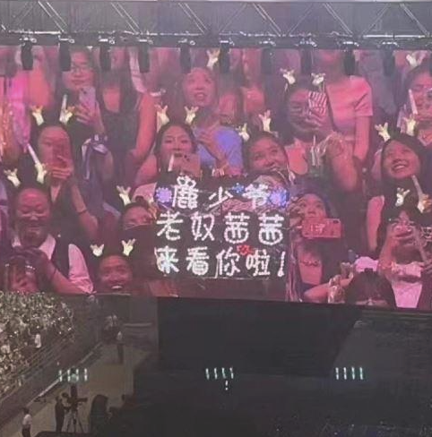 鹿晗演唱会上不敢读的灯牌 到底写了什么