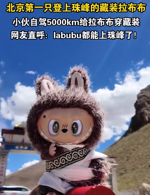 这大概就是北京第一只登上珠峰的拉布布吧！