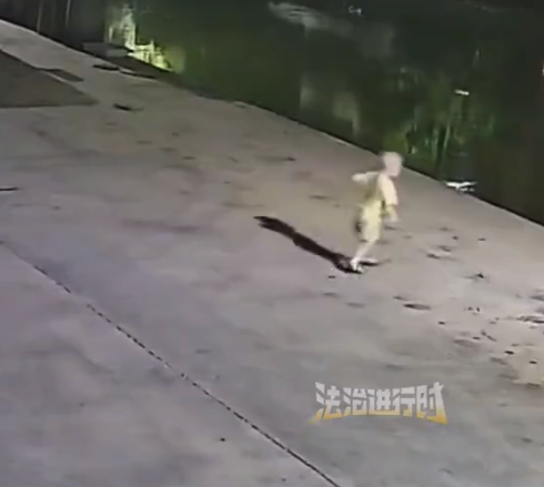 幼童跑向河边被邻居制止，差一点发生危险