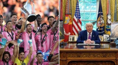 梅西随迈阿密国际访白宫获特朗普接见并接受特朗普表彰