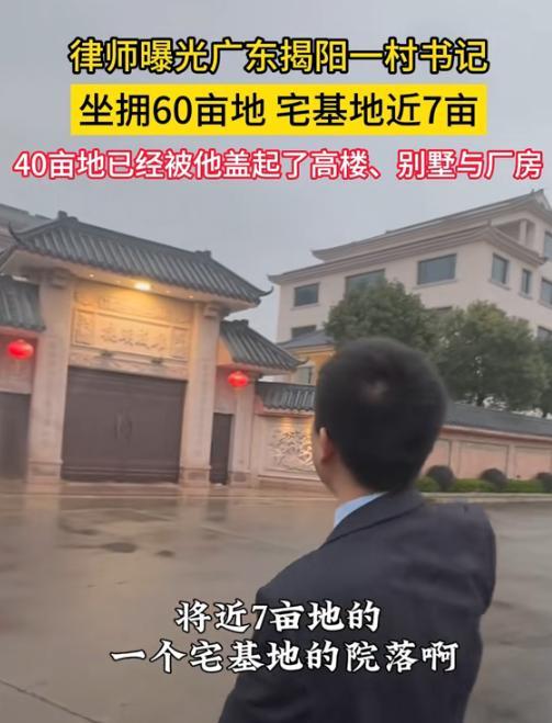 网曝广东一村书记个人住宅宅基地近7亩,盖的像皇宫,网友:严查