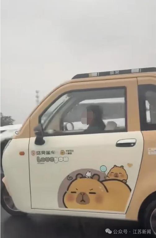 交警回应老人开老头乐上高速