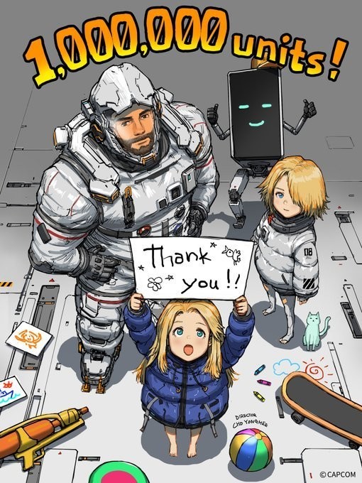 《识质存在》一百万销量 卡普空发布可爱贺图