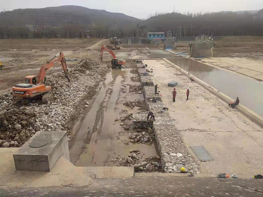 千河千阳县城区段水生态综合治理工程现场