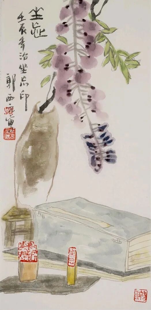 郭西元·《坐忘》 | 紫藤瓶砚间，尽是坐忘心