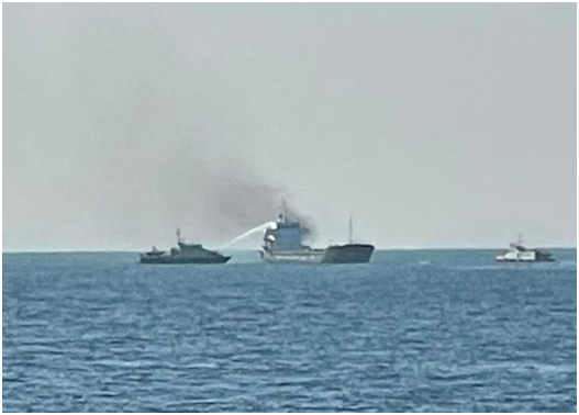 香港南丫岛附近海域一货轮起火，船上1人死亡