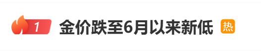 特朗普：以伊冲突可能再次爆发！金价直线拉升 此前跌至6月以来新低！德国和意大利都想把黄金搬离纽约 什么情况？