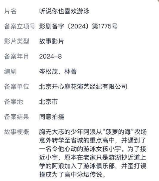 开心麻花新电影《听说你也喜欢游泳》剧情介绍