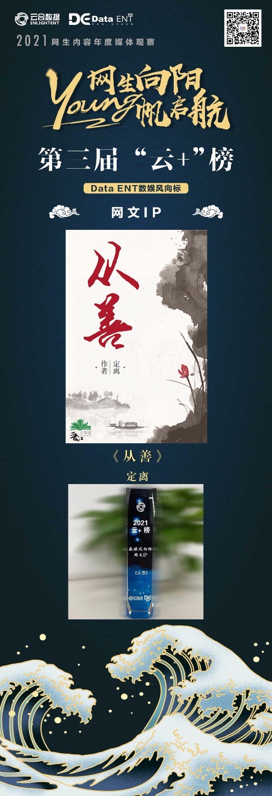 《从善》获“云+”榜年度网文IP奖项