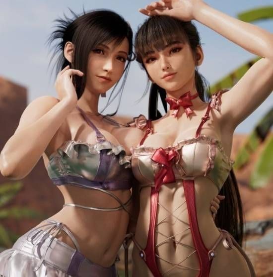 蒂法和伊芙3D美图欣赏 两人相偎吸引众人眼球