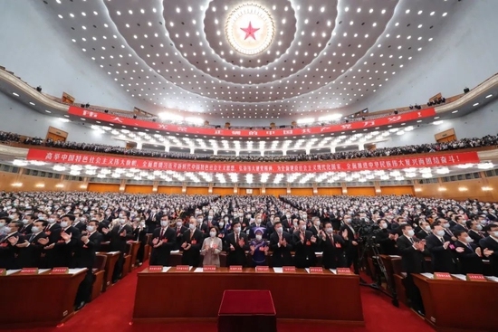 10月16日，中国共产党第二十次全国代表大会在北京人民大会堂开幕。图源：新华社