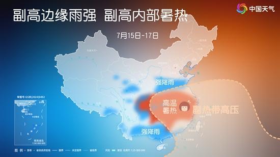四川盆地到黄淮西部高温加强