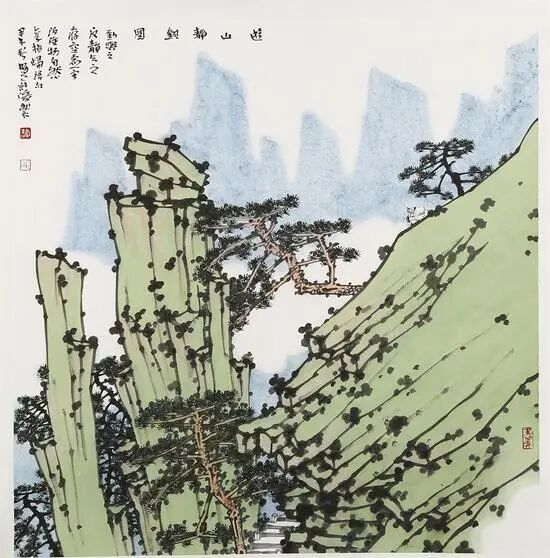 绮彩承古意，丘壑赋新声——评许俊山水重彩创作
