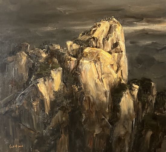 以油彩铸峰骨,以光影寄初心——品读冯少协新作《无限天都峰》