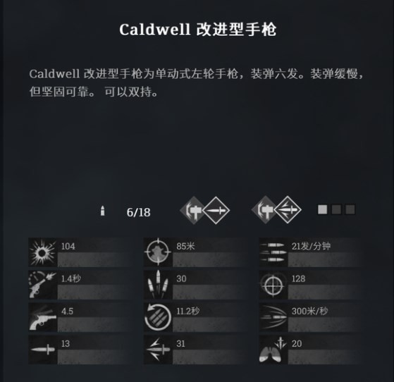 《猎杀：对决》caldwell改进型手枪怎么用