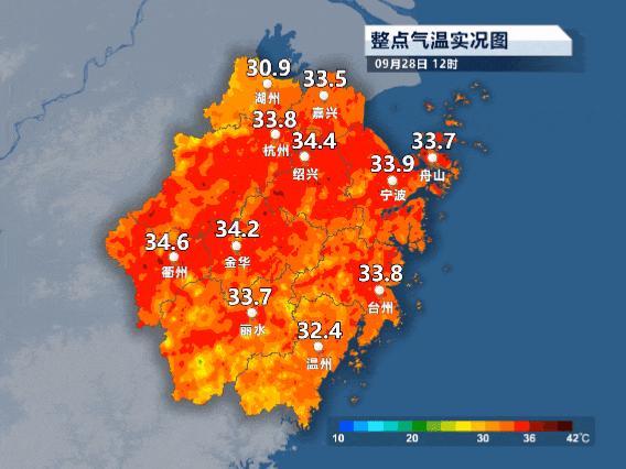 36度！在千江的许多地方，高温仍在继续，在国庆