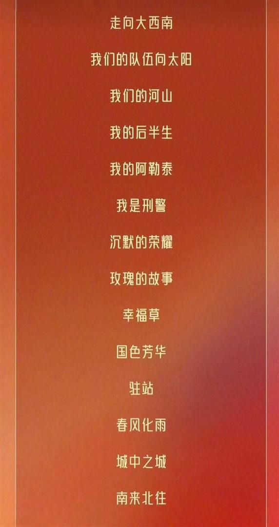 飞天奖提名名单照旧太全面了 48部剧角逐16大奖