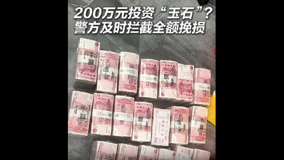 反诈进行时!200万投资玉石生意只收现金藏猫腻