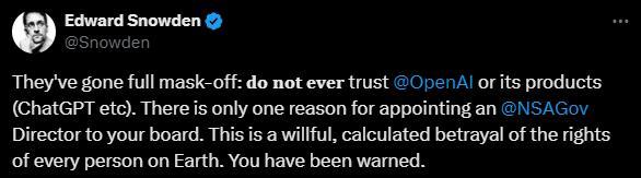 熊节:斯诺登警告,OpenAI已卸下伪装……监控升级引发全球关注