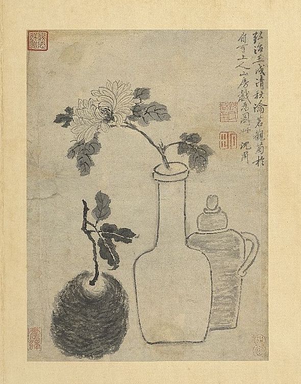 故宫藏画里的“持螯赏菊”：写得东篱秋一株