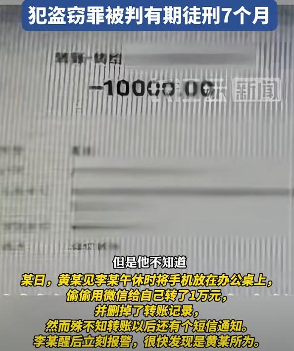 男子偷记同事密码转走1万被判刑 信任遭遇背叛引发关注